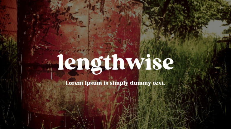 lengthwise Font