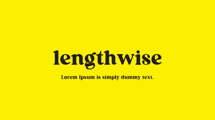 lengthwise Font