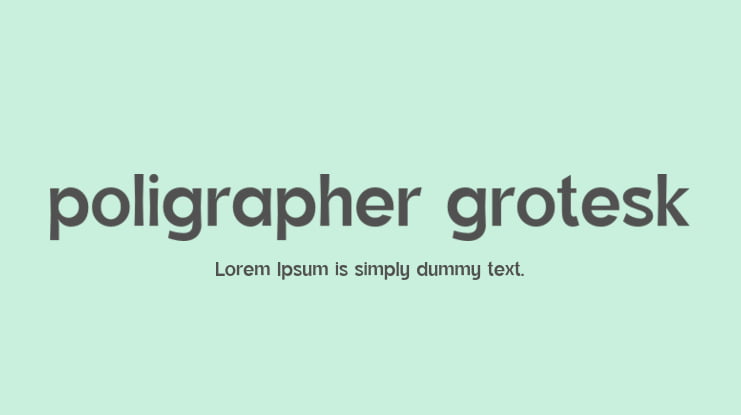 poligrapher grotesk Font Family