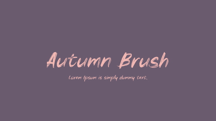 Autumn Brush Font