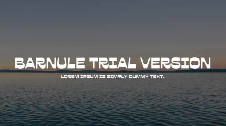 Barnule Trial Version Font Family