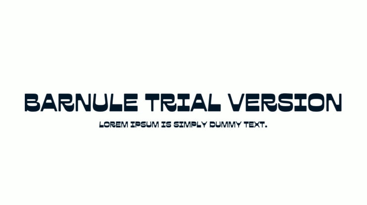 Barnule Trial Version Font Family