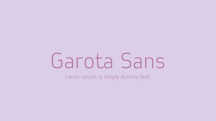 Garota Sans Font Family