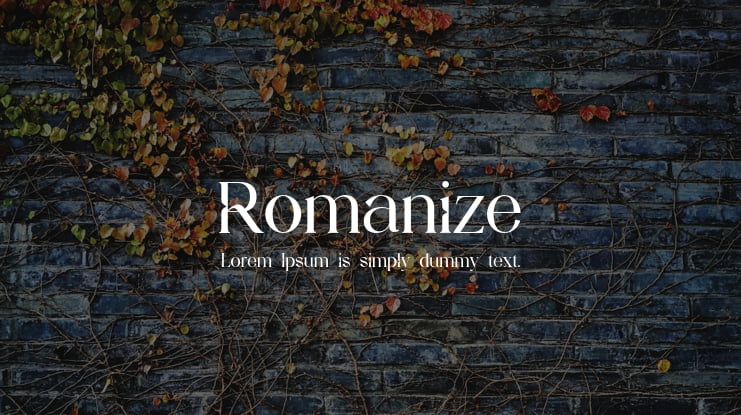 Romanize Font