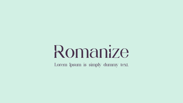 Romanize Font