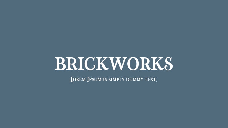 brickworks Font Family