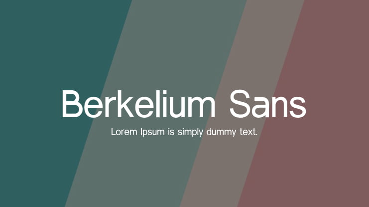 Berkelium Sans Font Family