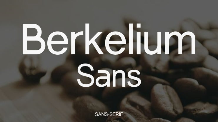 Berkelium Sans Font Family