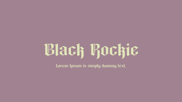 Black Rockie Font