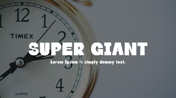 SUPER GIANT Font