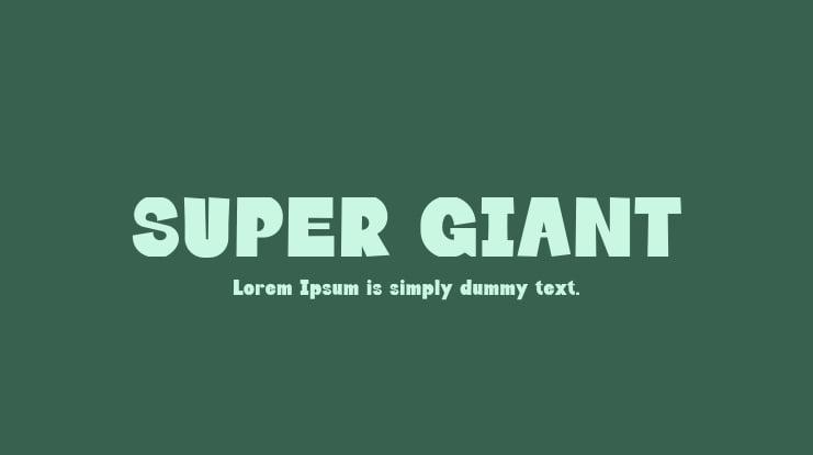 SUPER GIANT Font