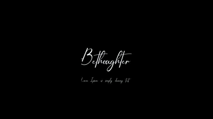 Bethoughter Font