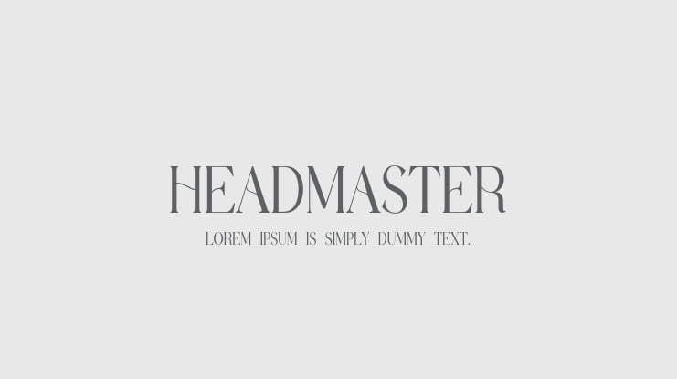 headmaster Font