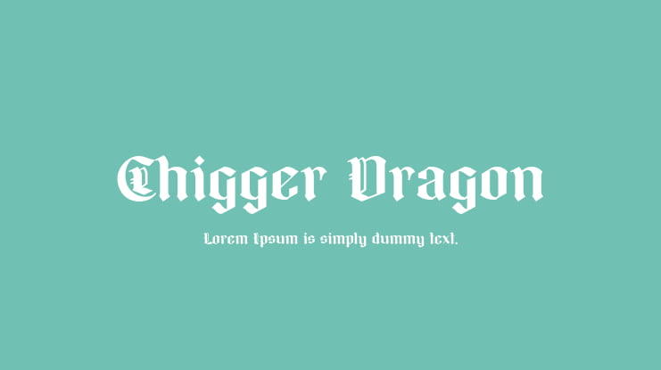 Chigger Dragon Font