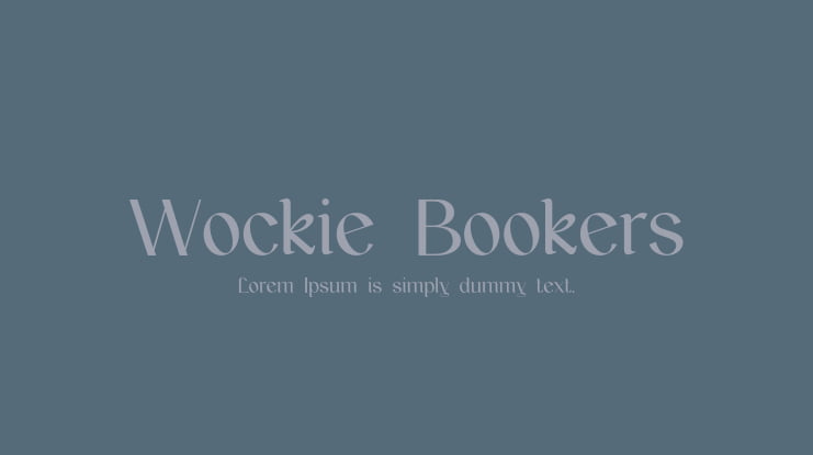 Wockie Bookers Font