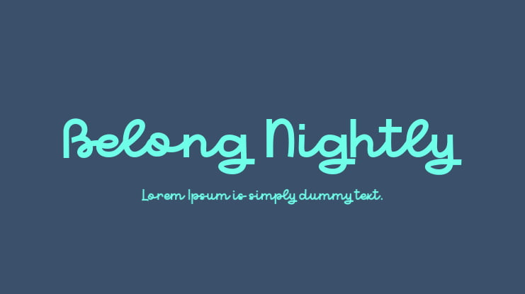 Belong Nightly Font Family