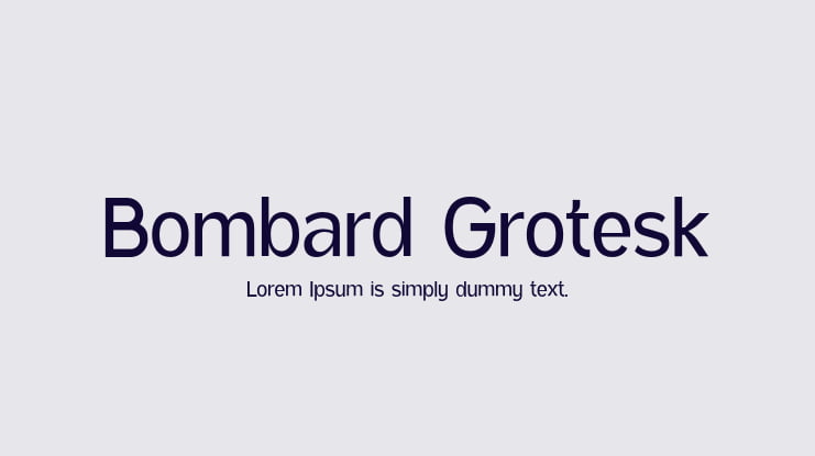 Bombard Grotesk Font Family