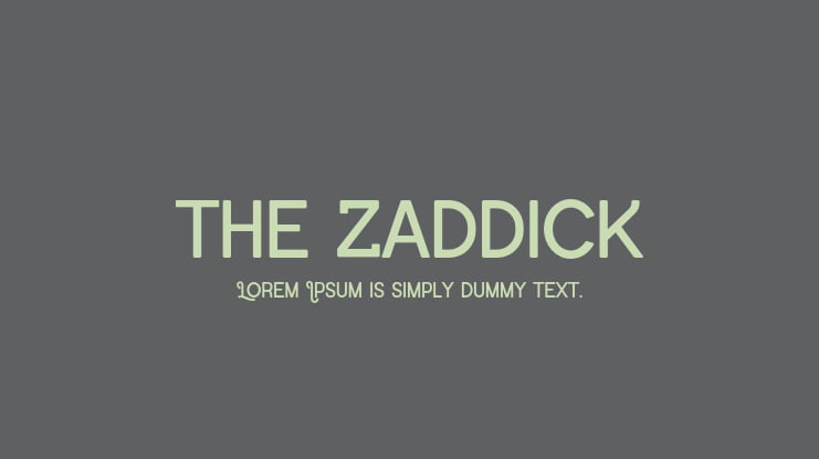 the zaddick Font Family