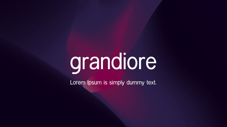 grandiore Font Family