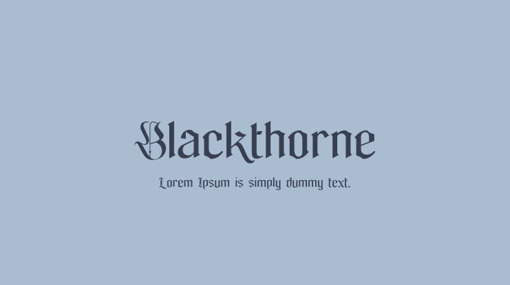 Blackthorne Font