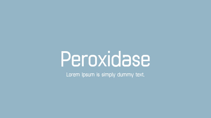 Peroxidase Font Family