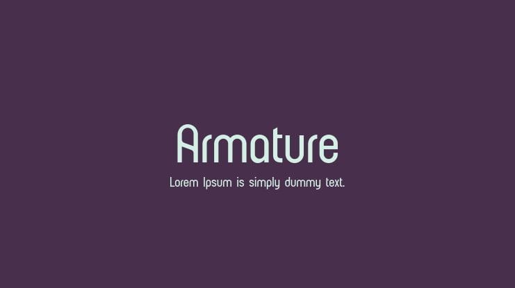 Armature Font Family