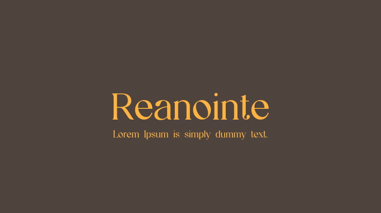 Reanointe Font