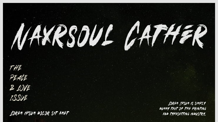 Naxrsoul Cather Font