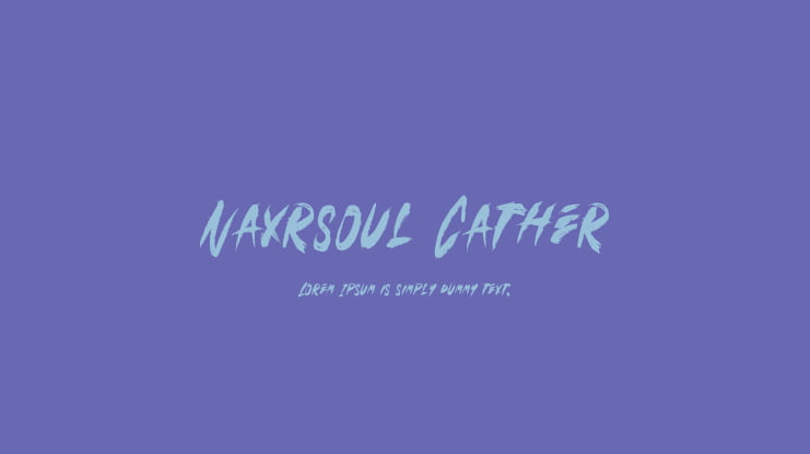 Naxrsoul Cather Font