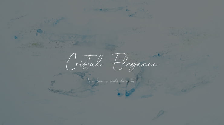 Cristal Elegance Font