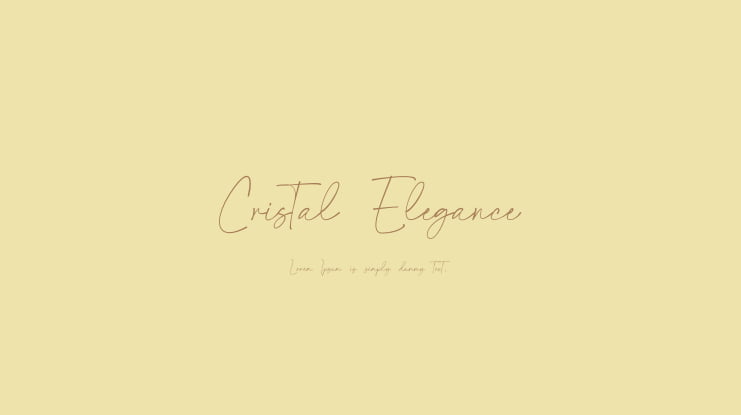 Cristal Elegance Font