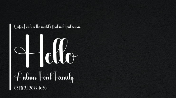 Hello Autum Font