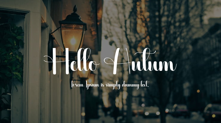 Hello Autum Font