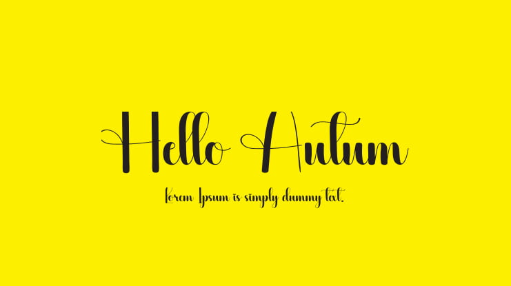 Hello Autum Font