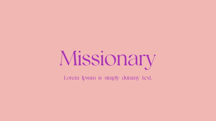 Missionary Font Family