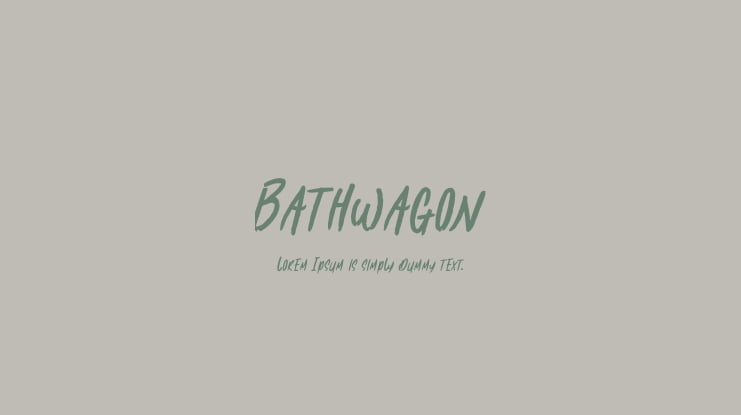 Bathwagon Font