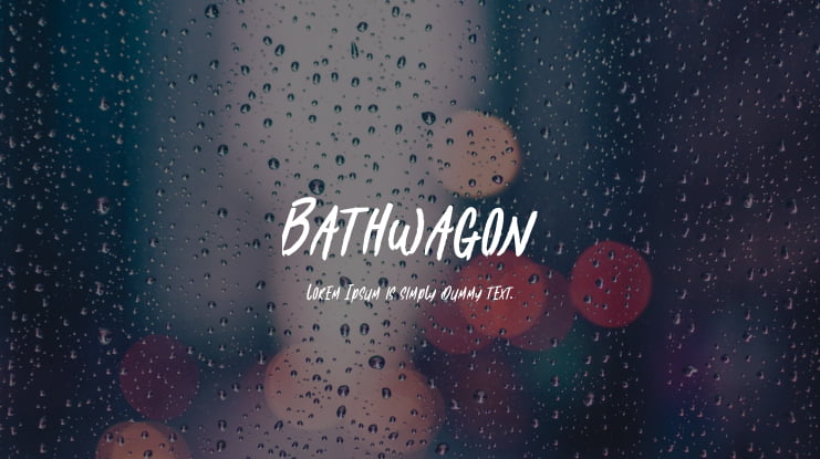 Bathwagon Font