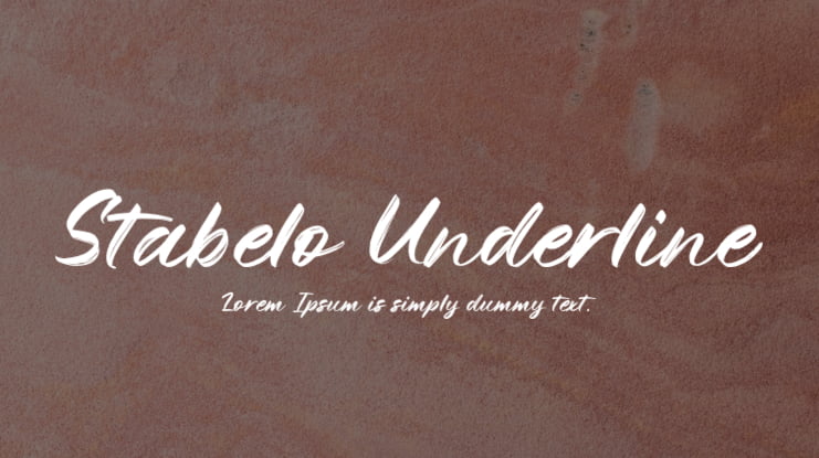 Stabelo Underline Font Family