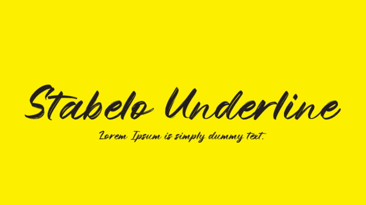 Stabelo Underline Font Family