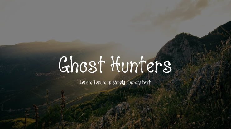 Ghost Hunters Font