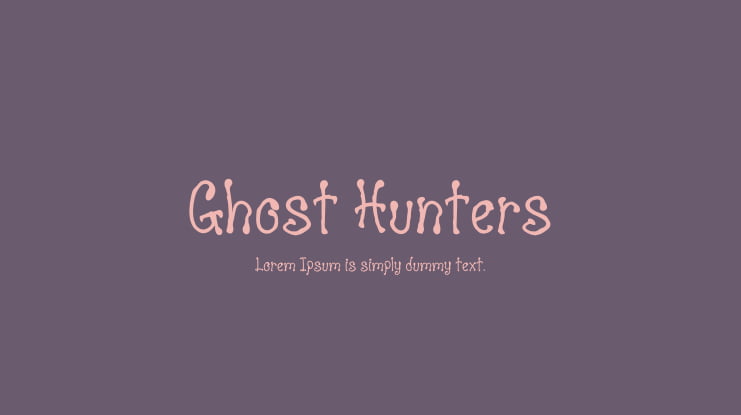 Ghost Hunters Font