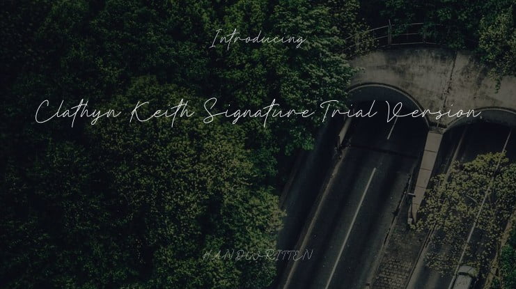 Clathyn Keith Signature-Trial Version Font