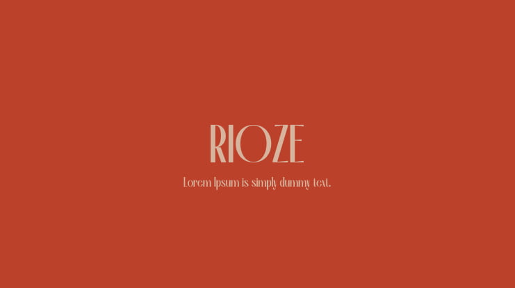 RIOZE Font