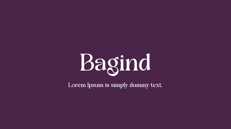 Bagind Font