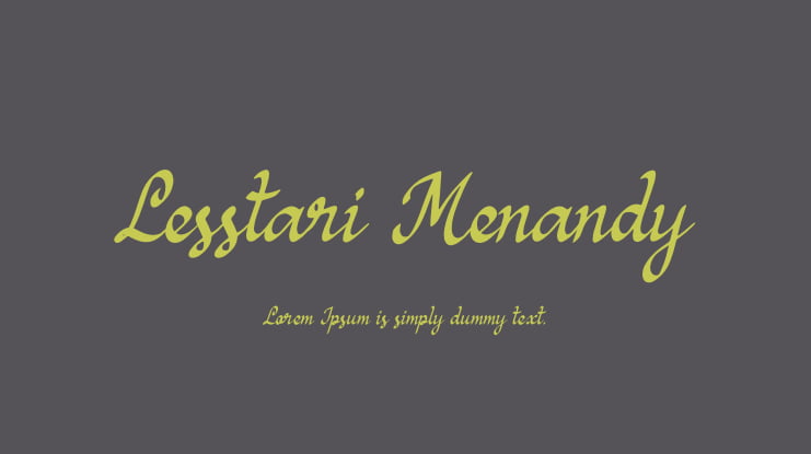 Lesstari Menandy Font