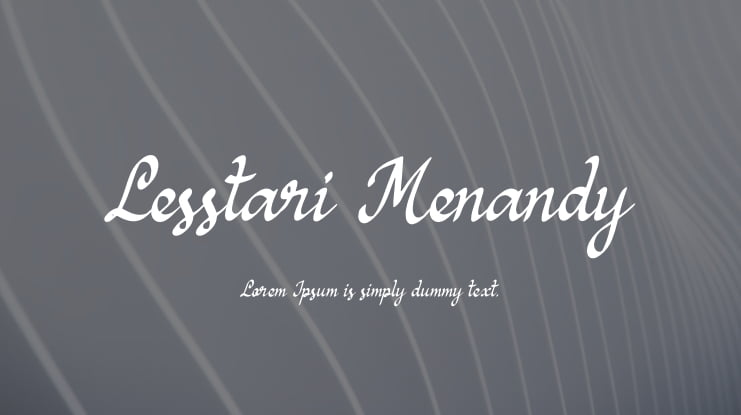 Lesstari Menandy Font