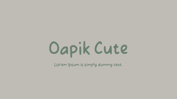 Oapik Cute Font