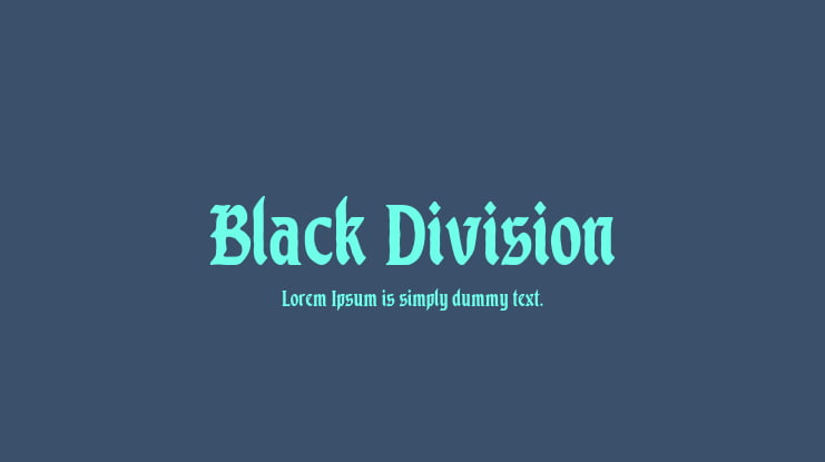 Black Division Font