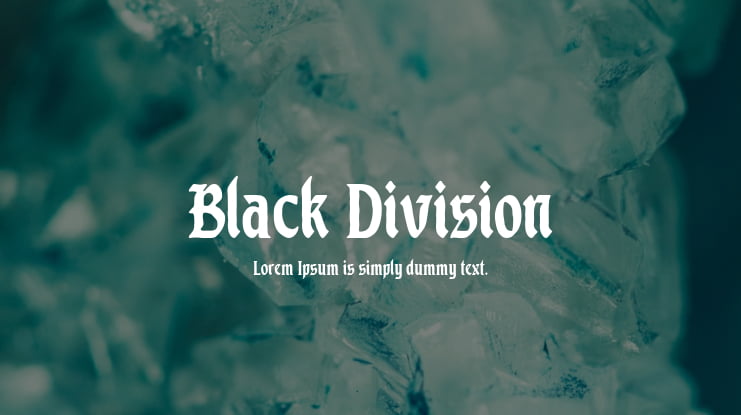 Black Division Font