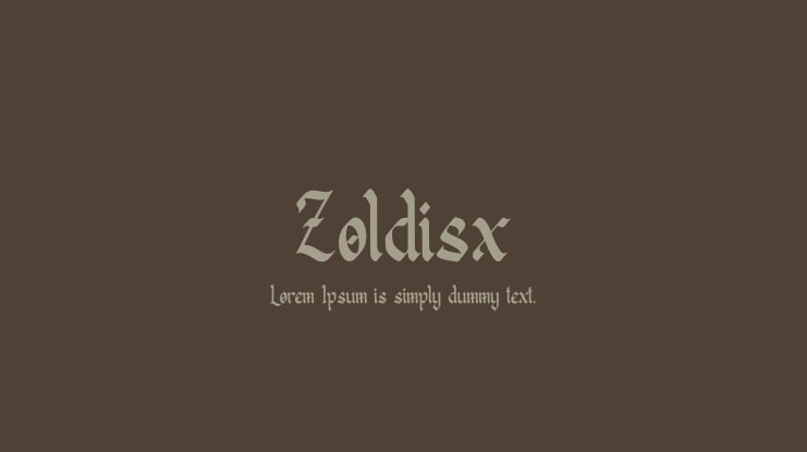 Zoldisx Font